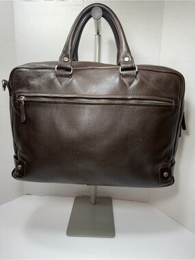 PICARD Men's Dark Brown Leather Briefcase Bag premium leder made in Germany $699